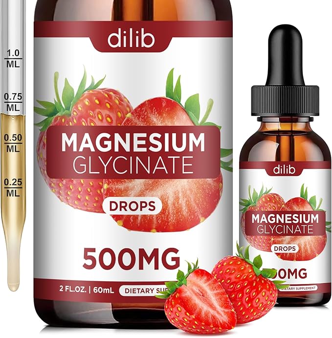 Glicinato de Magnesio Líquido 500 mg Fresa